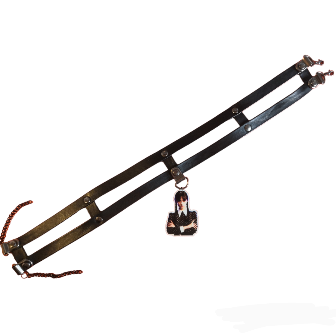 Choker doble Miércoles Addams