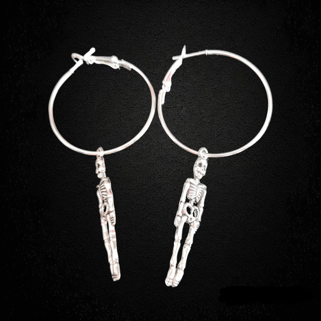Pendientes aros con Flor o Calavera