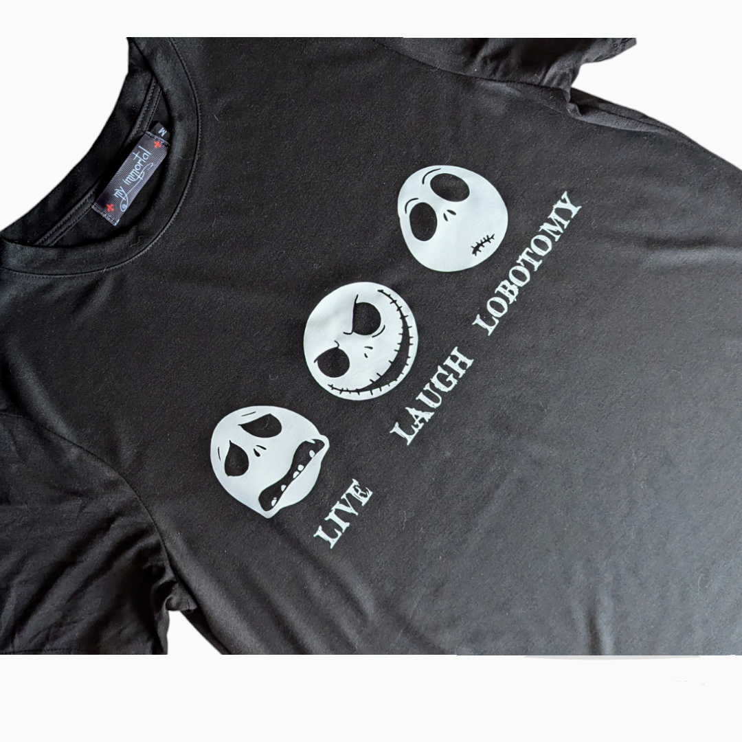 Vestido camisetón Live, Laugh, Lobotomy