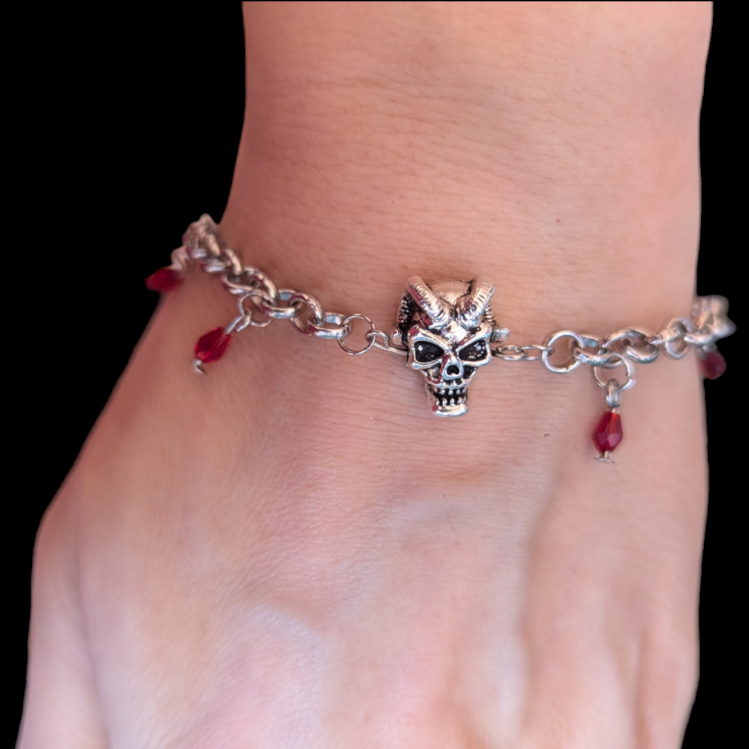 Pulsera Calavera con Cuernos