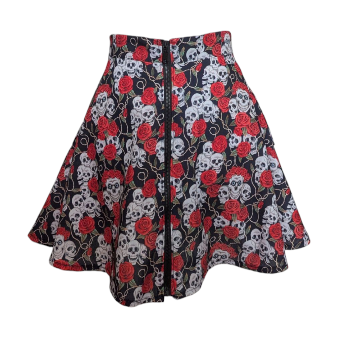 Falda Rosas y Calaveras