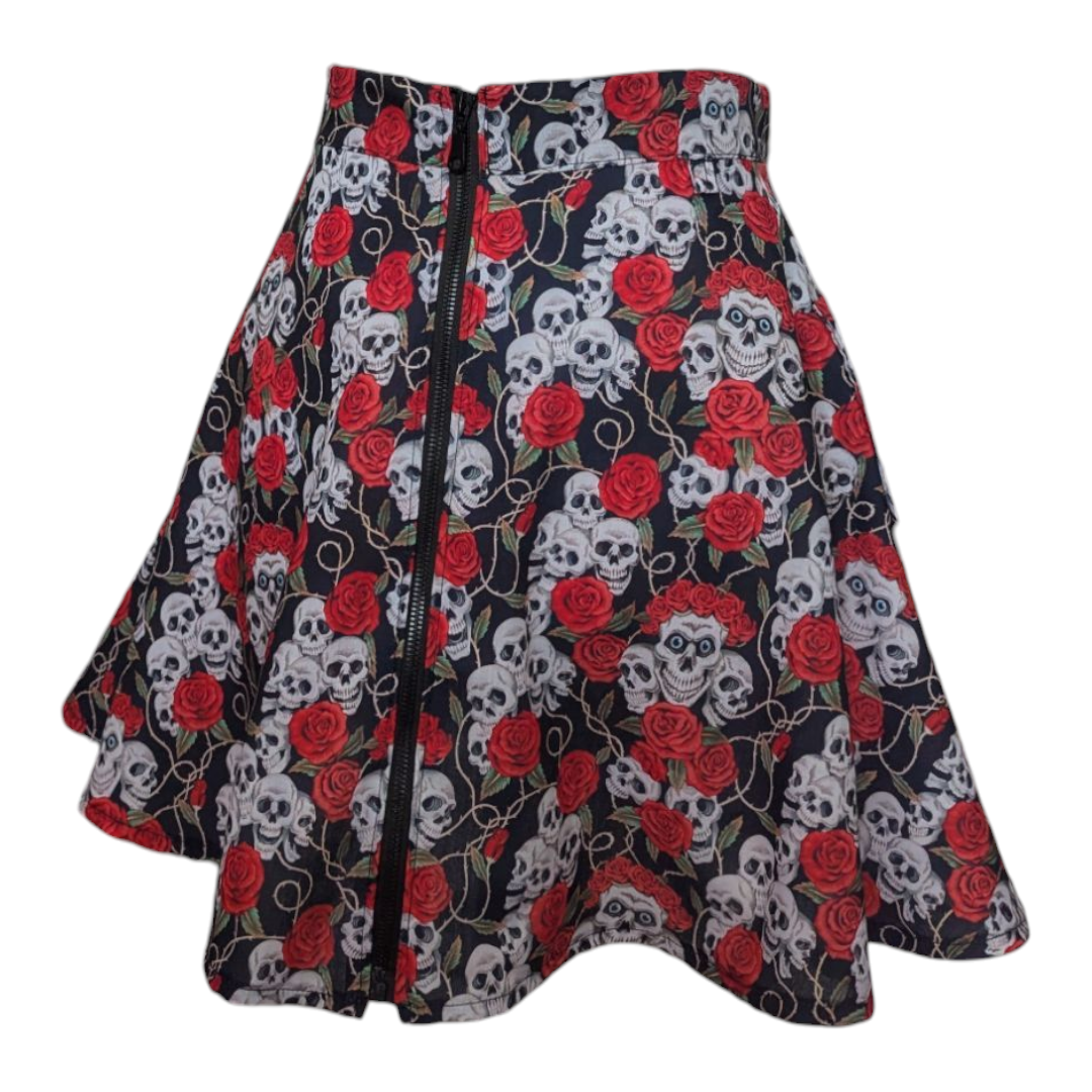 Falda Rosas y Calaveras