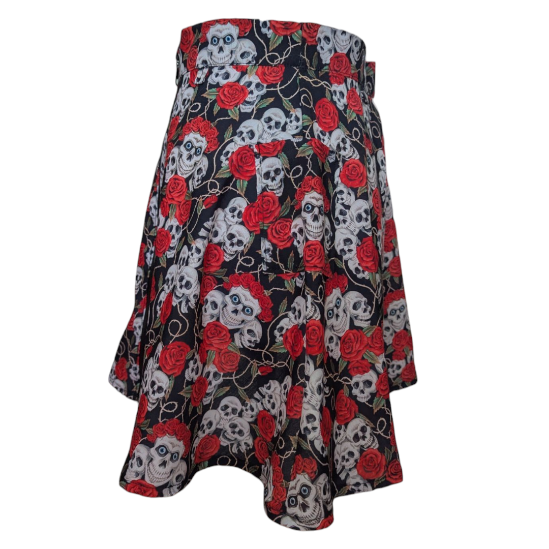 Falda Rosas y Calaveras