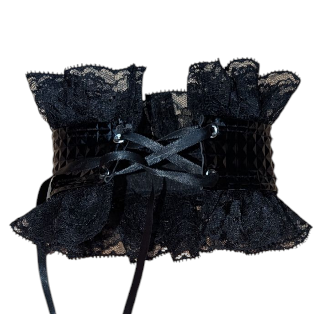 Choker estilo gorguera texturizada