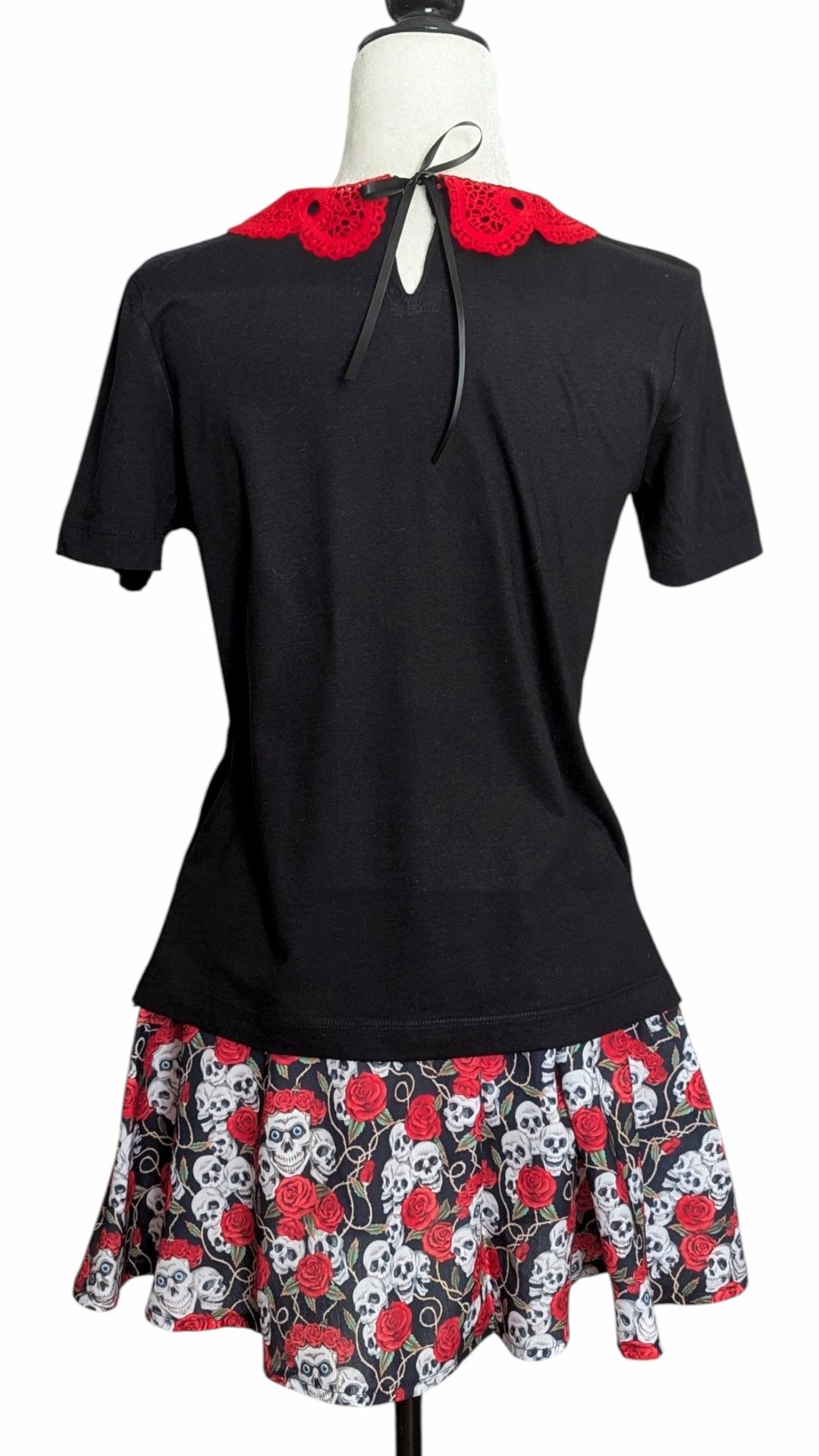 Camiseta c/ cuello tejido Gata Bruja