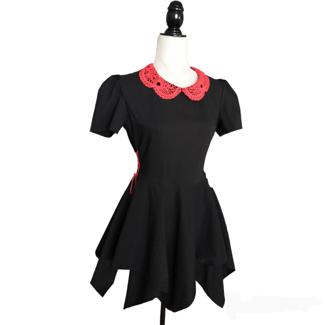 Vestido negro doble falda