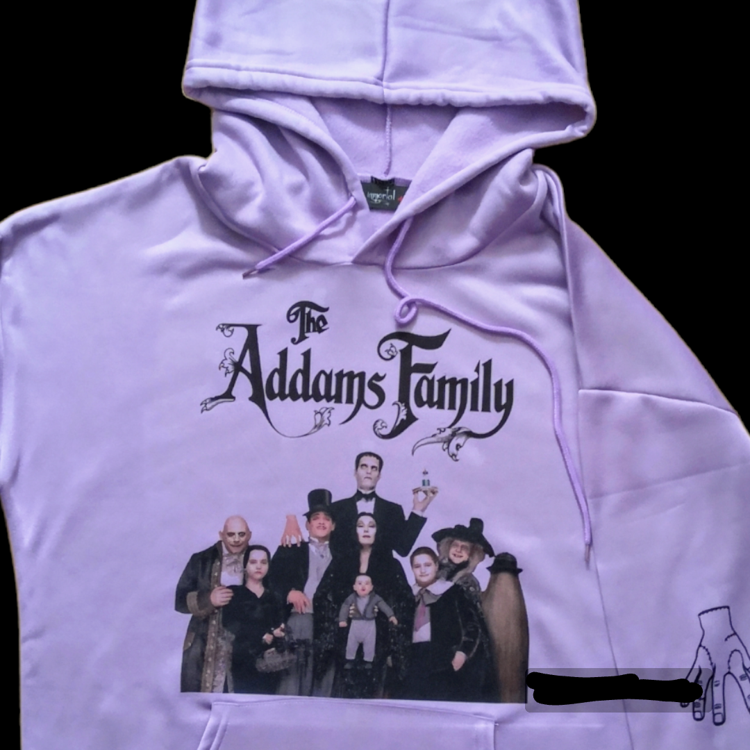 Sudadera lila Crazy Addams