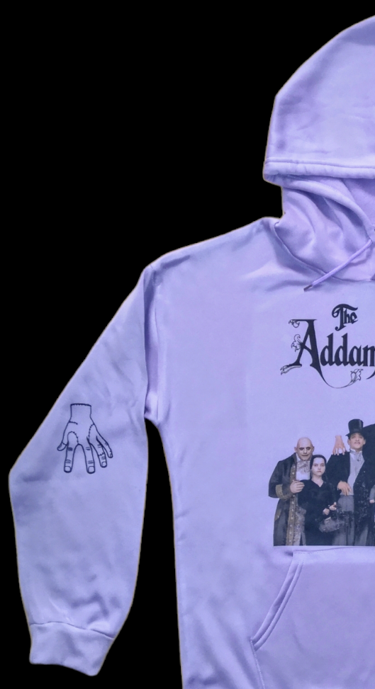 Sudadera lila Crazy Addams