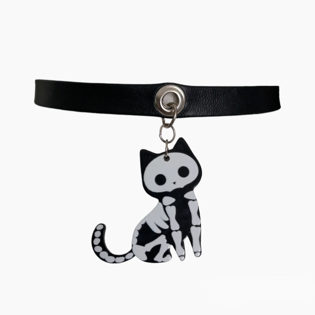 Choker Gato Sugar Skull