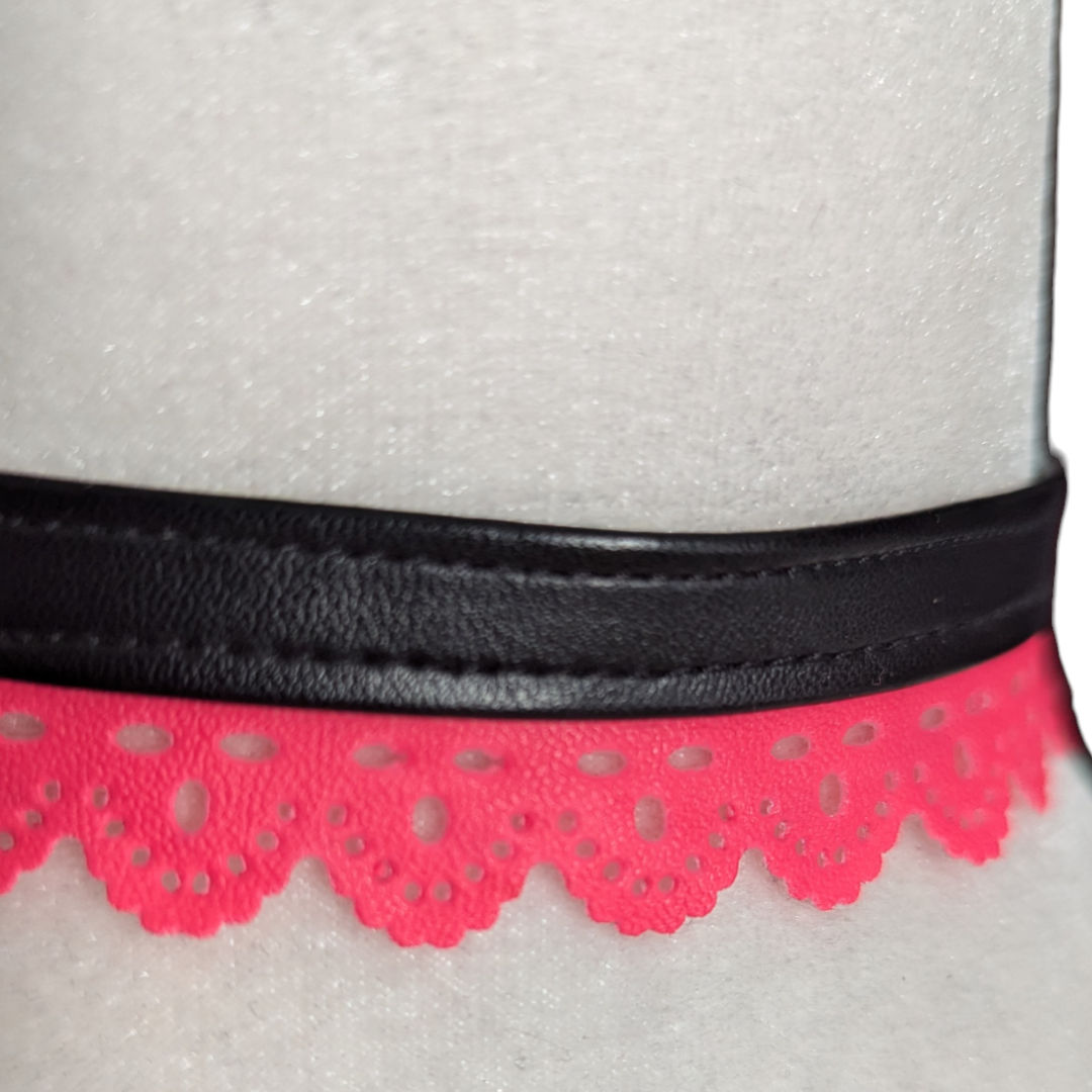 Choker con Puntilla Flúor