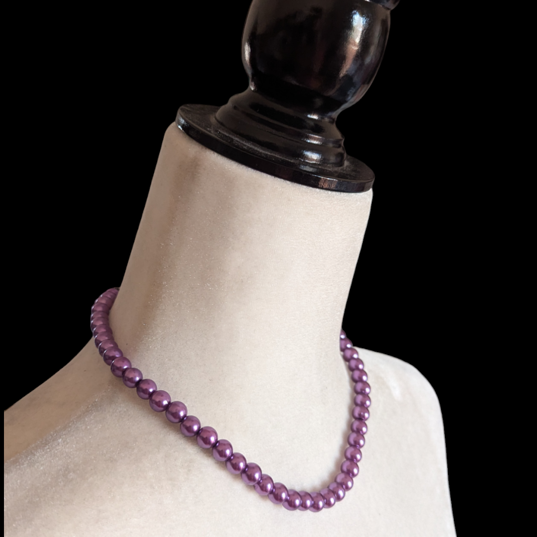 Collar perlas violetas Pinup