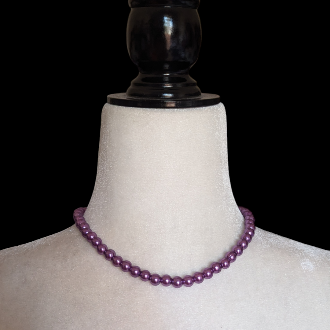 Collar perlas violetas Pinup