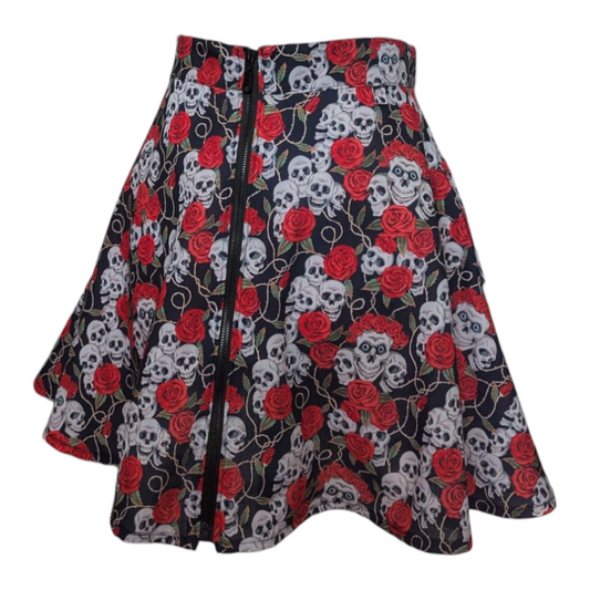 Falda Rosas y Calaveras