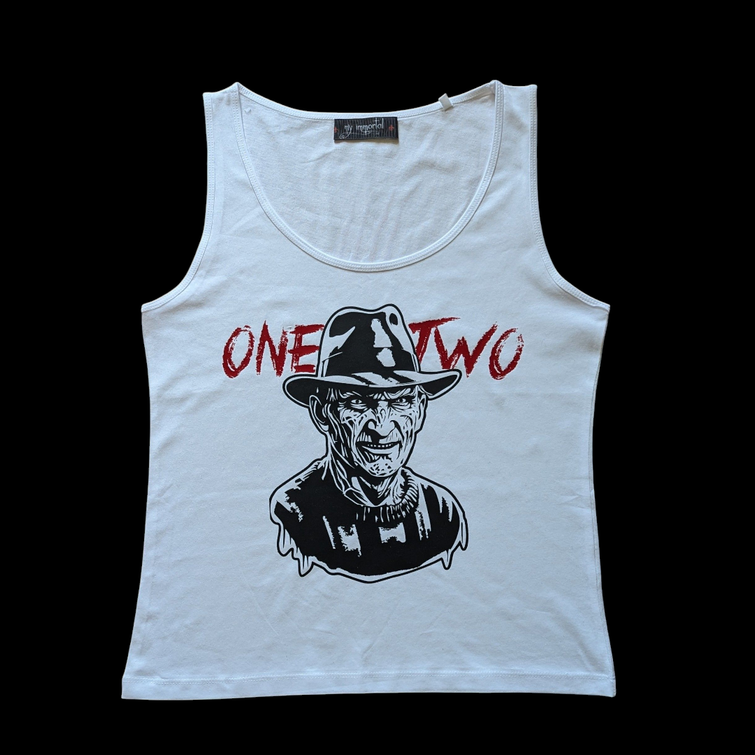 Camiseta Freddy blanca sin mangas