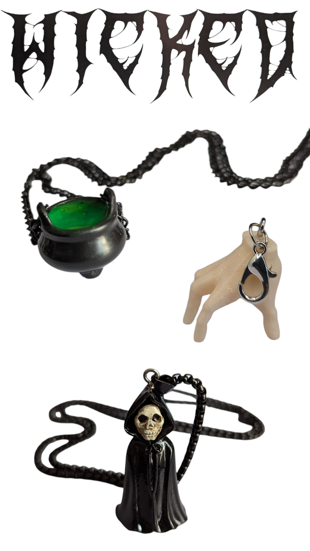 Collar Cosa Addams ó pendientes