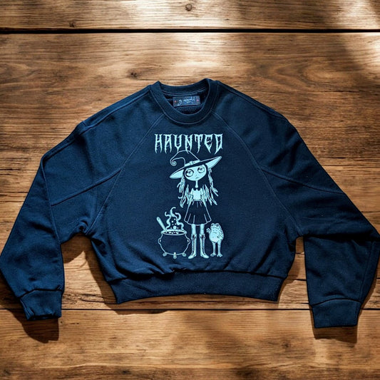Sudadera cropped Brujita con Sapo