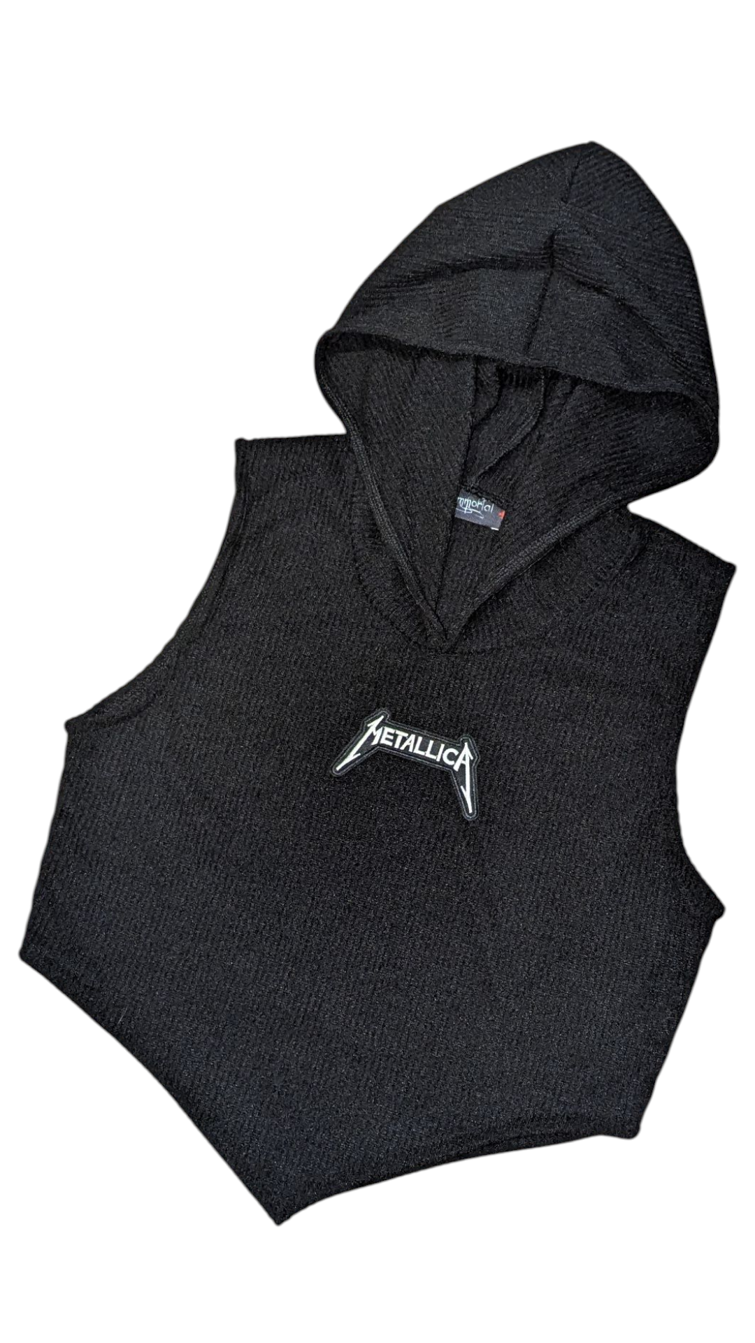 Chaleco negro con capucha