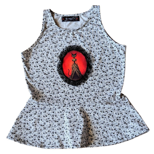 Camiseta Gris con camafeo Gata