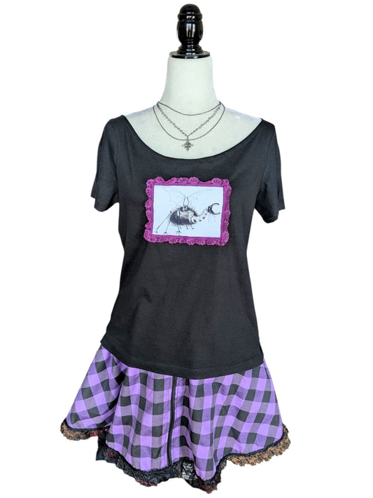 Conjunto falda, collar y camiseta+ Set Bats + camiseta Chica Rara