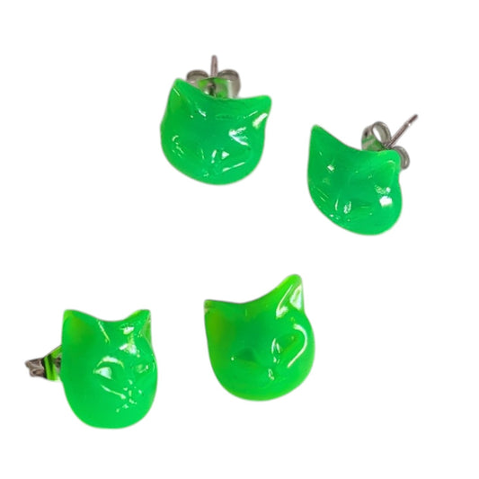 Pendientes Gatos Verdes