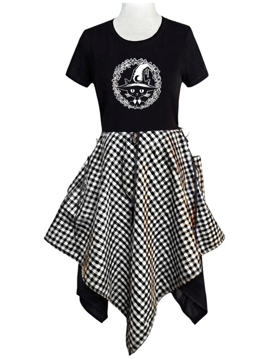 Conjunto falda doble+collar Pin Up+camiseta Gatita, y vestido Jack