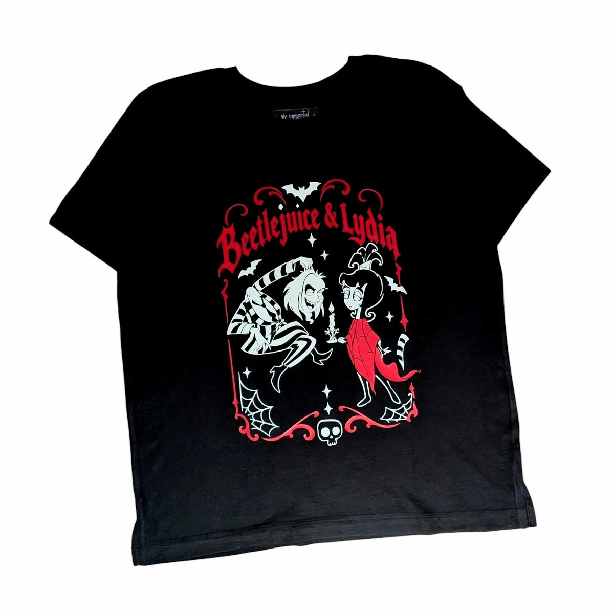 Camiseta Beetlejuice y Lydia Cartoon